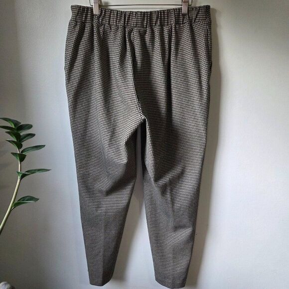EUC NINE WEST HOUNDSTOOTH CURVY RELAXED CROP PANTS SIZE LARGE - Picture 2 of 14